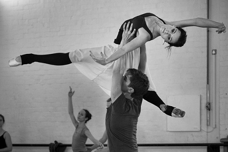 Kirstel Jensen and Daniel Szybkowski during rehearsals at Cape Town City Ballet's studios.