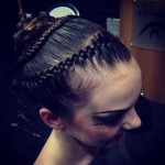 South African dancer, Caitlin Tanner (age 14), shows off her impressive hairstyle ahead of her contemporary performance. Photo by Allison Foat